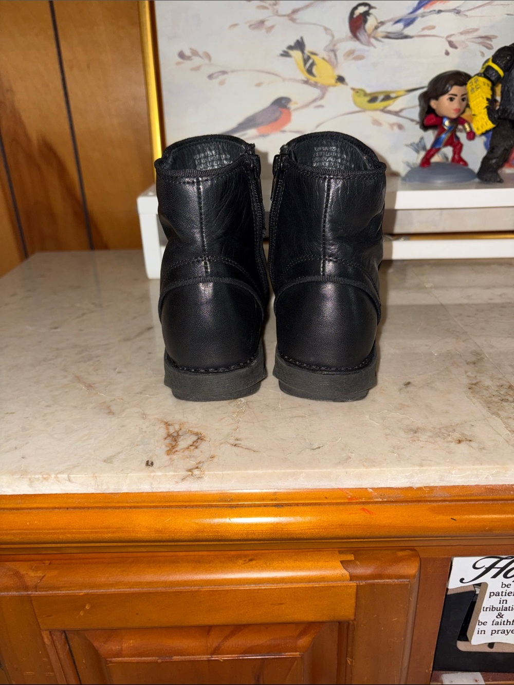 Miz Mooz-black Leather Ankle Boots - Picture 6 of 9